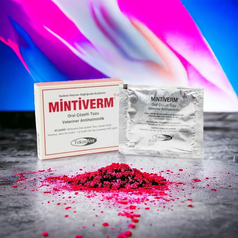 (MİNTİVERM)  KÜMESLERDE  OLMASI GEREKEN EN ÖNEMLİ İÇ PARAZİT  İLAÇI !!!!